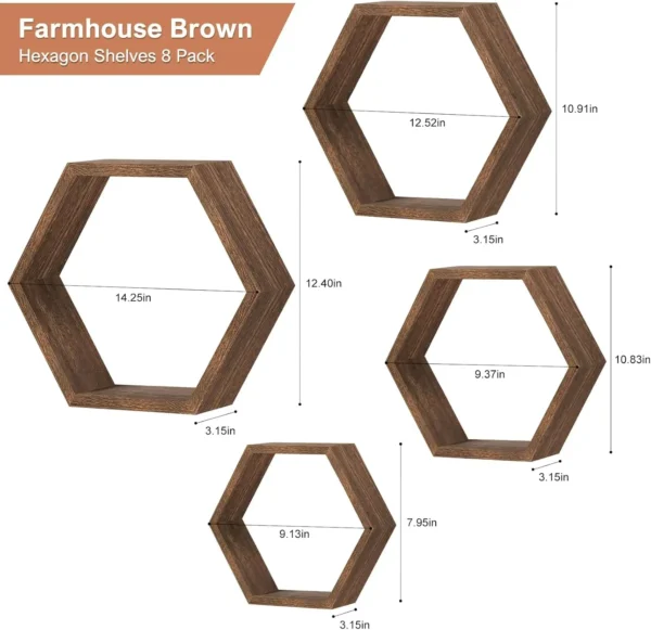 Geometric Floating Shelves Metal Storage Holders Folding Rack Multifunctional Wall Decor Kitchen Home Box - Image 2